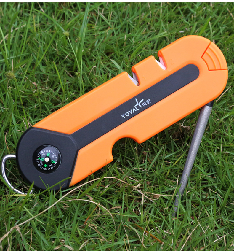 可定制悦野户外多用磨刀器 便携金刚石磨刀棒家用快速开刃磨刀器