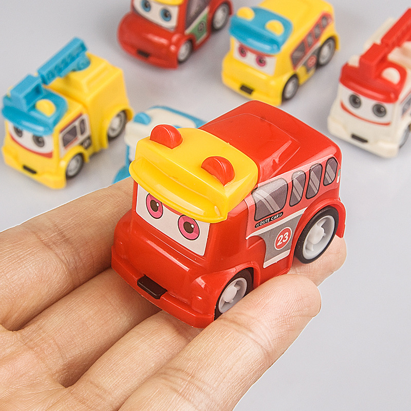 [Free Shipping] Wholesale Pull Back Car Toy Engineering Vehicle Aircraft Capsule Toy Gift Sugar Gift Cake Ornaments Small Toys