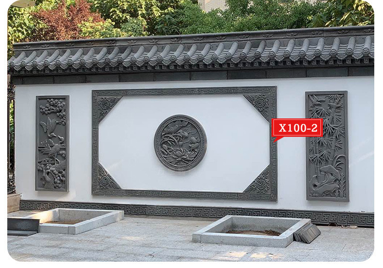 围墙瓦双面墙头瓦仿古屋檐一体瓦院子墙头帽檐屋脊瓦古建筑房顶瓦