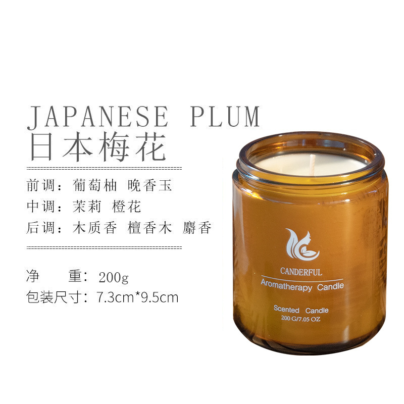 Aromatherapy Candle Material in Stock DIY Smokeless Glass Christmas Hand Gift Silk Screen Soy Wax Fragrance Candle