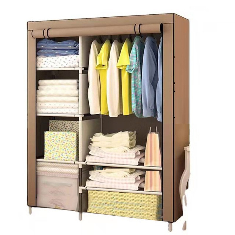 Wardrobe Home Bedroom Simple Assembly Cloth Wardrobe Rental Room Small Apartment Storage 0819