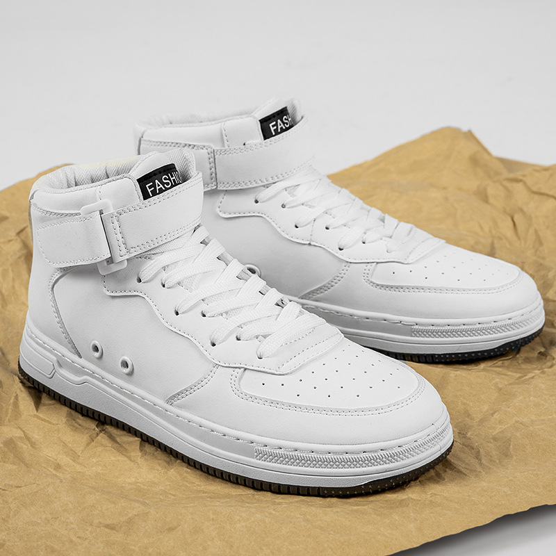 春季男鞋高帮潮鞋空军一号运动板鞋学生韩版潮鞋小白鞋2022年新款