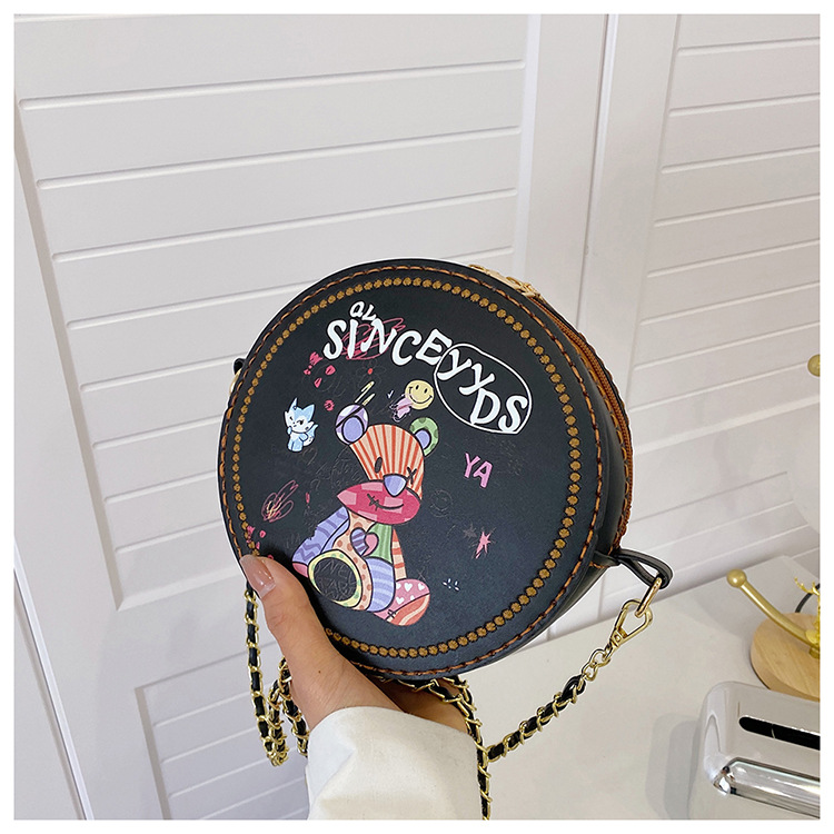 Hand-Woven Bag DIY Handmade Material Package Female Self-Made Gift for Girlfriend Crossbody Small round Bag National Fashion Cartoon