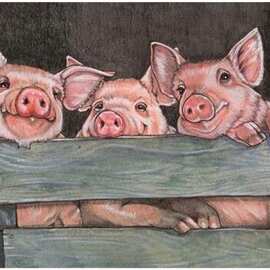 厂家直销钻石画十字绣代发三只猪三头猪钻石绣diy