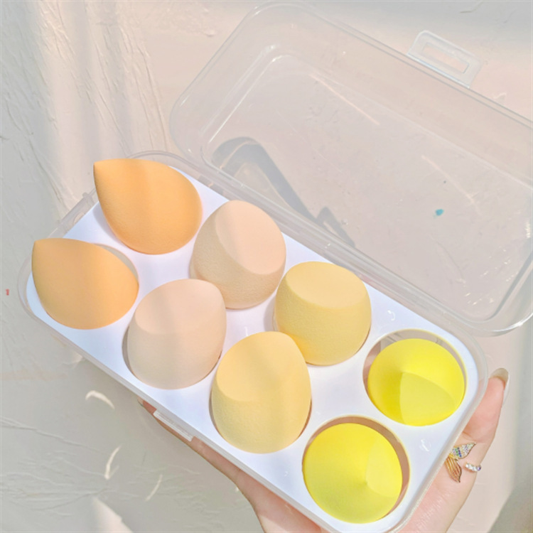 Cosmetic Egg Smear-Proof Makeup Super Soft Very Soft Puff Beauty Blender Beauty Blender Facet Ball Sponge Storage Box Wet and Dry Dual-Use