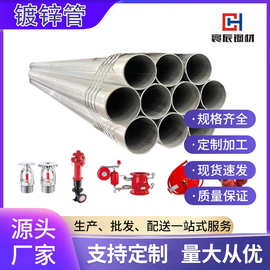 镀锌管DN25-100热镀锌消防水管衬塑钢管无缝管焊管圆管钢塑复合管