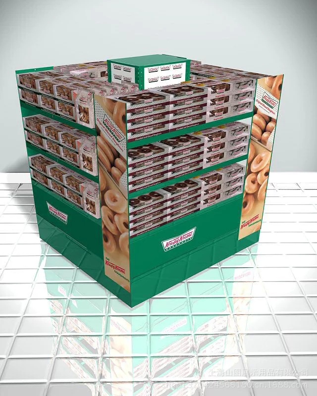 瓦楞纸箱堆头 超市促销落地纸地堆 通用型堆头纸展示柜