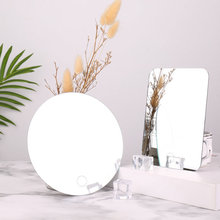 可调光LED化妆镜片加工台式带灯智能补光梳妆镜桌面便携圆形镜片