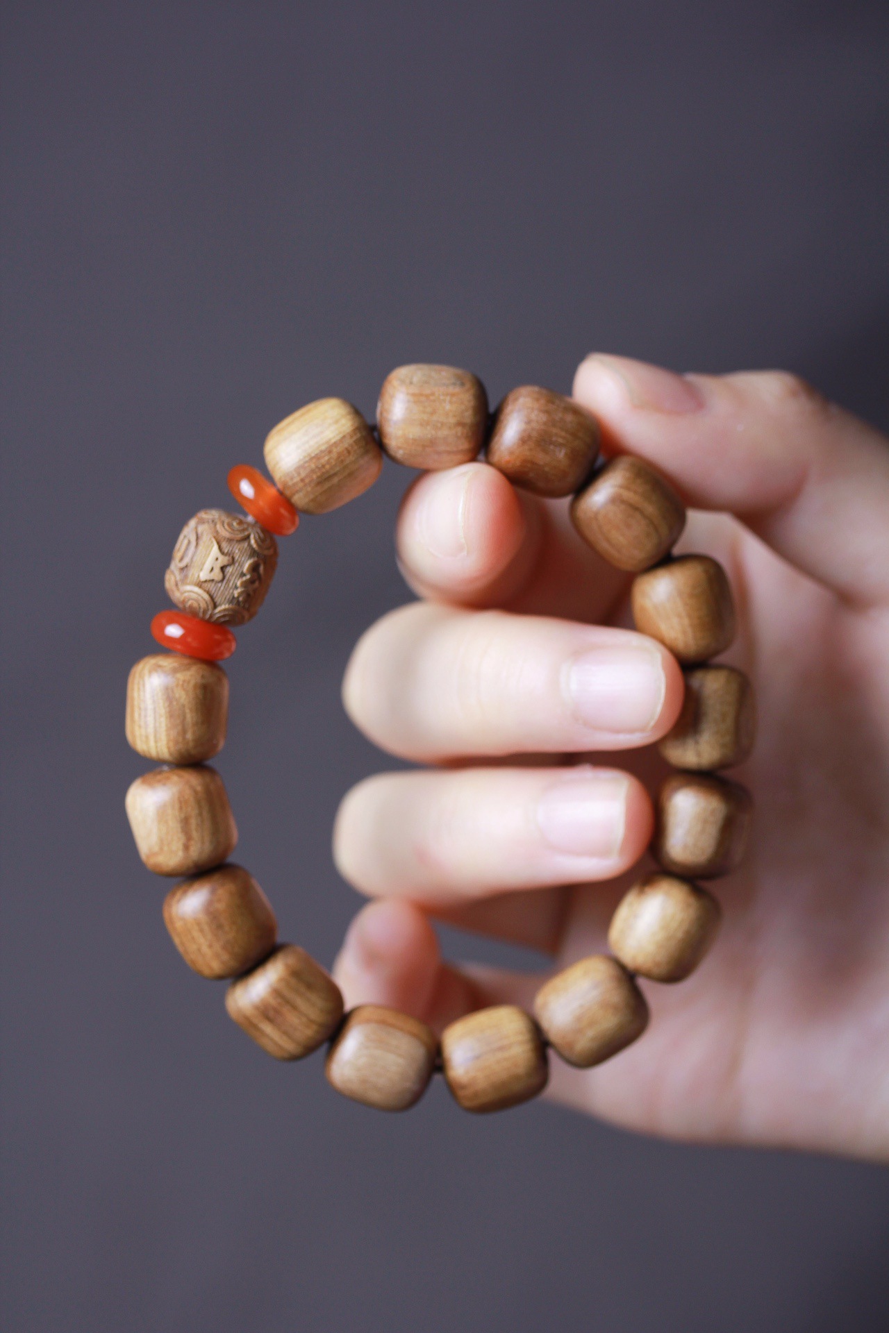 澳洲新山檀香女款桶珠手串老料佛珠 檀香木12*12桶珠 一件代发