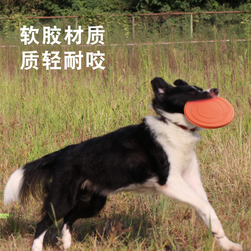 Meianju Pet Frisbee Dog Frisbee Floating Water Bite-Resistant Soft Frisbee Thin Pet Supplies Interactive Training Play