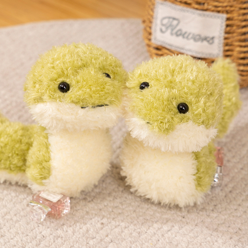 外贸卷毛小蛇毛绒玩偶公仔可爱英国小动物玩具送女孩子蛇年礼物