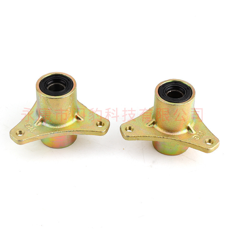 沙滩车diy卡丁车配件改装前轮毂固定座3孔轮芯轱辘法兰座固定座