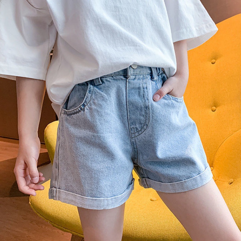2021新款女童牛仔短裤夏季薄中大童12岁外穿女孩百搭洋气热裤