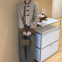新中式盘扣外套女小香风高级感独特拼接复古气质名媛时尚外套