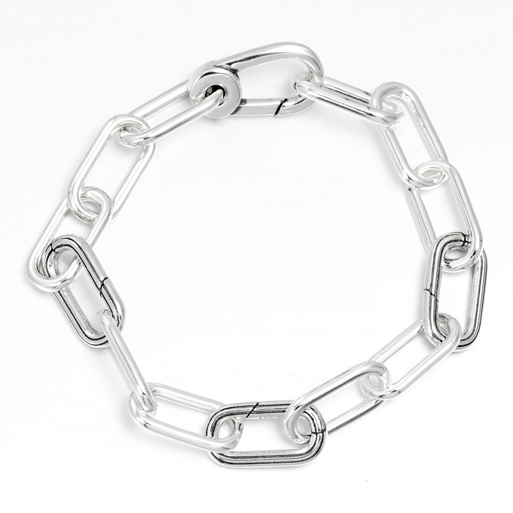 潘家锁链 外贸新款me环形别针纽带交织手链 热款个性简约造型手链