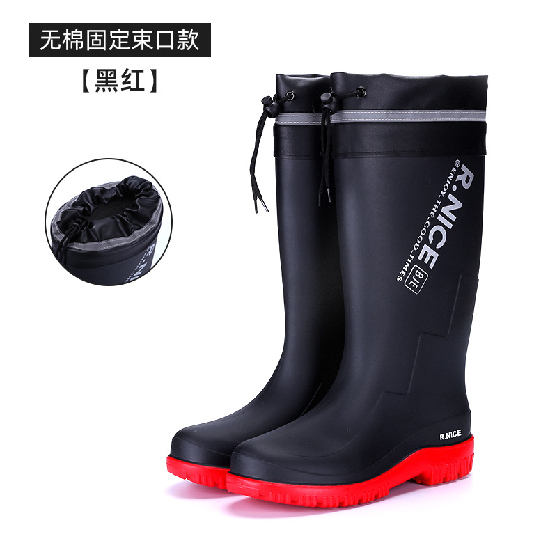 2023 Cross-Border New Arrival Men's Fashion Stocking Rain Boots Thickened Outdoor Fishing Long Tube Non-Slip Waterproof Shoes Men