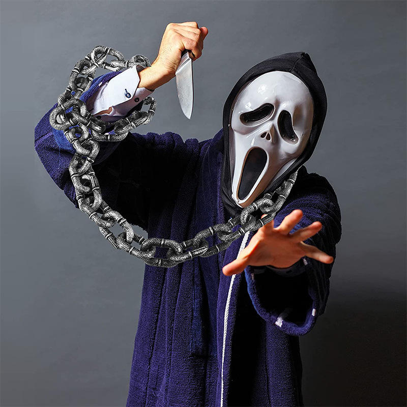 万圣节新款暗黑哥特风夸张链子表演用品仿真锁链装饰鬼屋道具