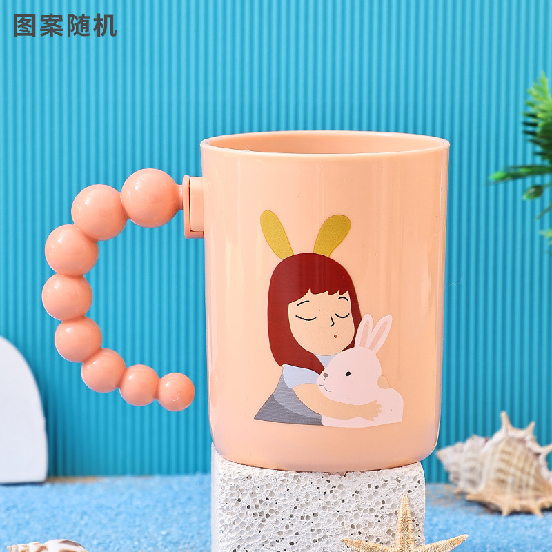 Creative Girl Mouthwash Cup Cute Style Couple Cups Milk Skin White Good-looking Cup Plastic Tooth Mug Wholesale