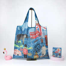 新款韩版春卷包可折叠购物袋收纳包大容量旅行购物袋数码印花防水