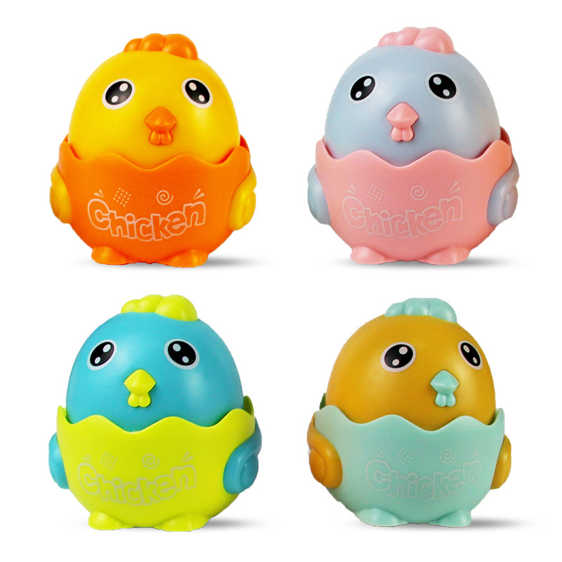 Animal Cartoon Pressing Chicken Toy Factory Price Direct Sales Children's Maternal and Infant Store Floor Push Hand Gift Small Toy Wholesale