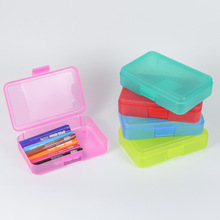 外贸幼儿园彩色透明儿童塑料收纳盒玩具画笔文具工具盒零售批发