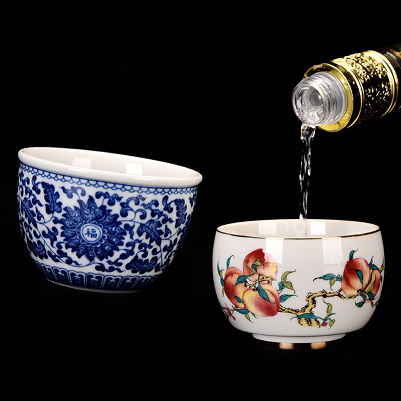 大号四两酒杯家用白酒陶瓷酒樽老式大酒盅黄酒米酒啤酒碗古风酒盏