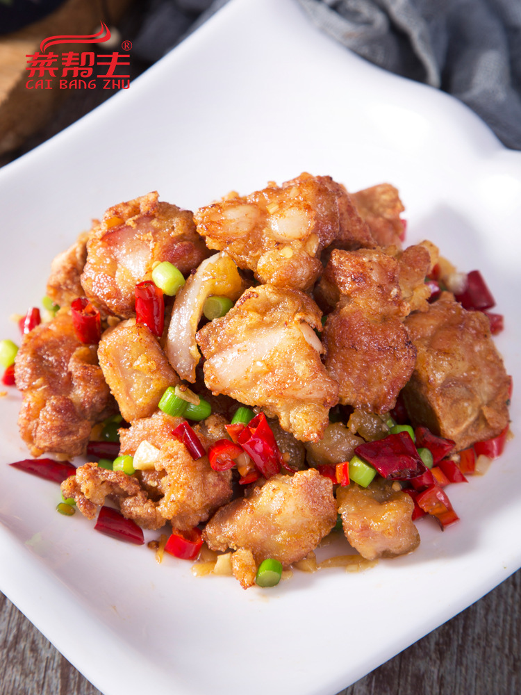 菜帮主孜然小排380g小炒猪脆骨排骨软骨酒店餐饮半成品特色菜食材