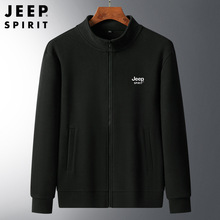 JEEP SPIRIT新款男士开衫运动卫衣宽松大码男装时尚休闲卫衣外套