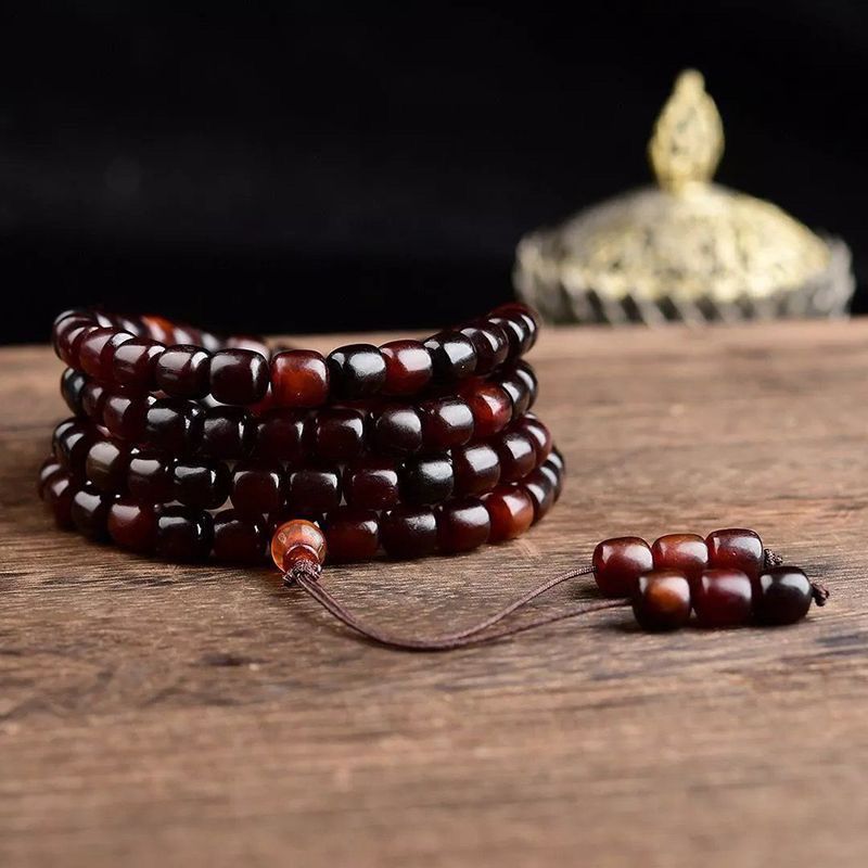 天然保真满血酒红山龟手串老型珠108颗男女款佛珠念珠文玩-阿里巴巴