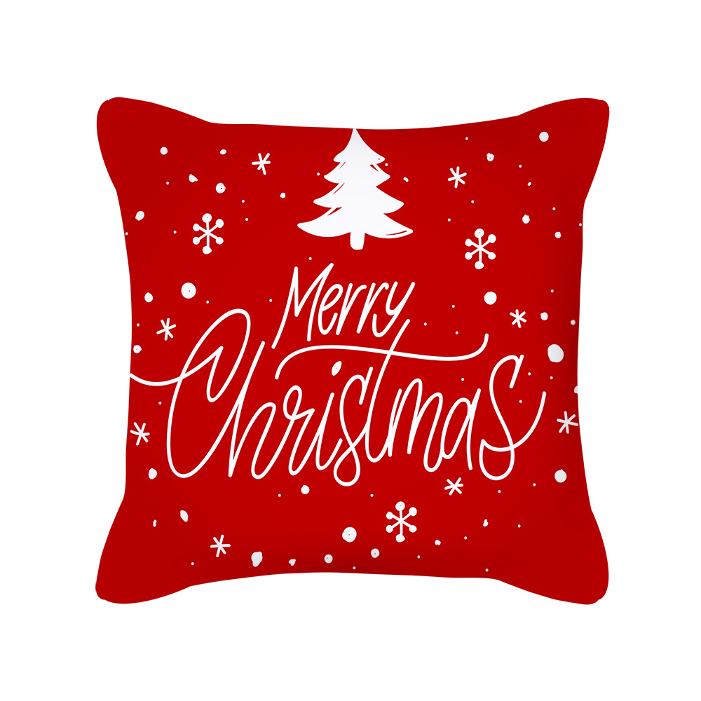 [Clothes] Nordic Cartoon Christmas Pillow Cover Santa Claus Holiday Gift Square Cushion Cover Wholesale