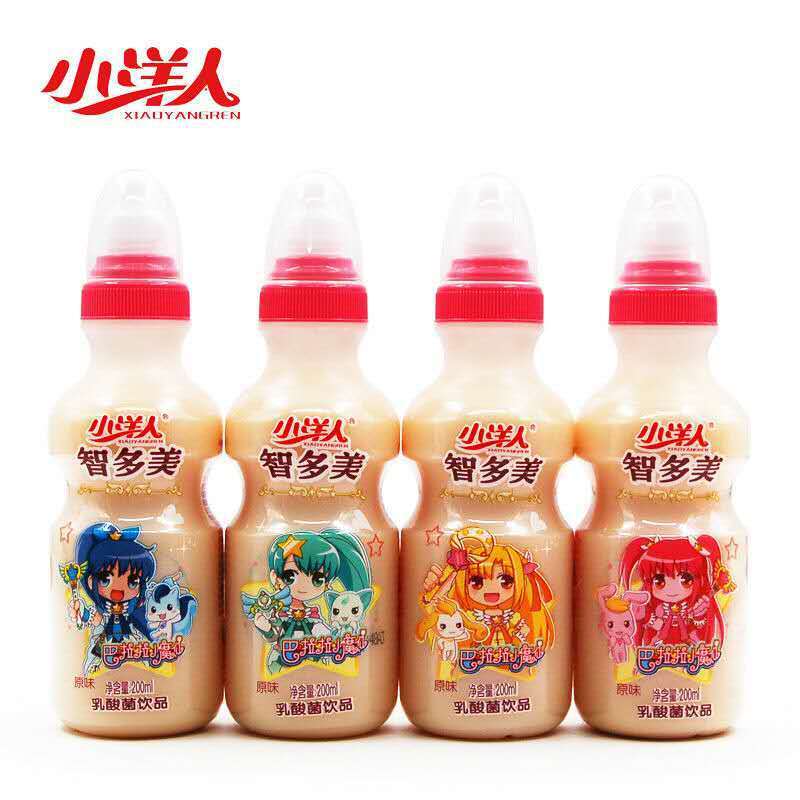 小洋人智多美钙铁锌200ml*12瓶/20瓶/24瓶发酵乳酸菌奶嘴饮品