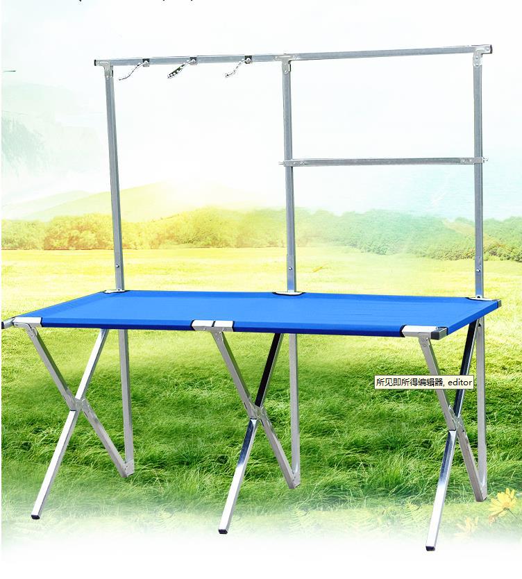 卖鞋摆摊货架地摊货架80cm折叠桌促销台摆地摊小型便携式野炊架子