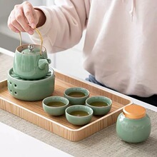 哥窑茶具套装温茶炉小火炉蜡烛煮茶底座保温暖茶器烘茶炉围炉煮茶