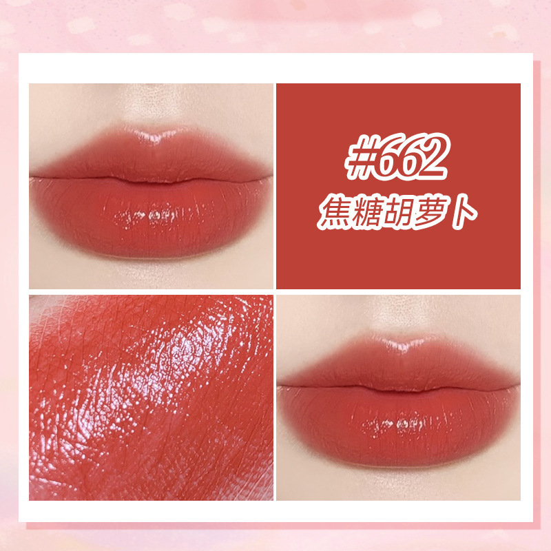 Novo Colorful Silk Bright Lipstick Transparent Light Autumn Winter Retro Red Pottery Red Brown White Nourishing Lipstick Female