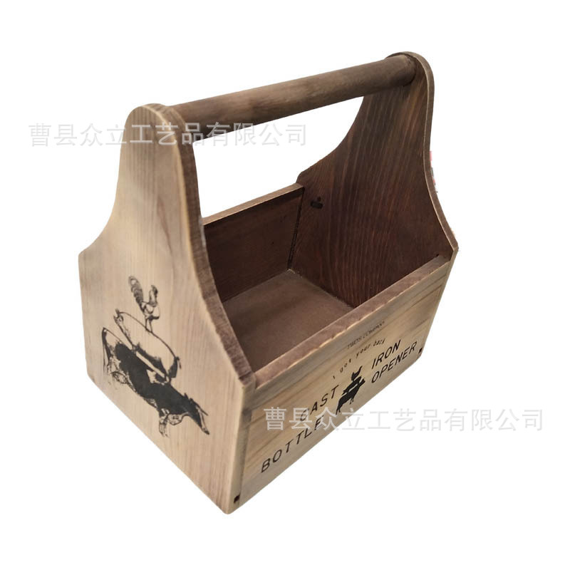 Retro Wood Wine Dipper Cabas Wooden Wine Rack Wine Box Fashion Wine Dipper Bar Manufacturers Wooden Wine Rack for Restaurant Production