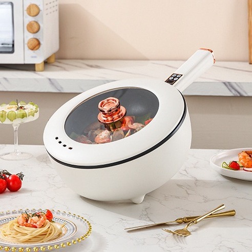 德国5l电炒锅多功能锅家用宿舍炒菜锅火锅大容量电炒一体锅不粘锅