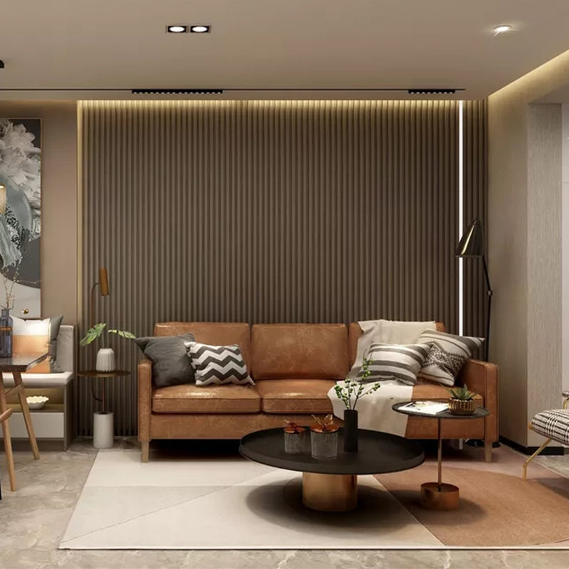 生态木格栅背景墙木塑板小高护墙板客厅装饰板