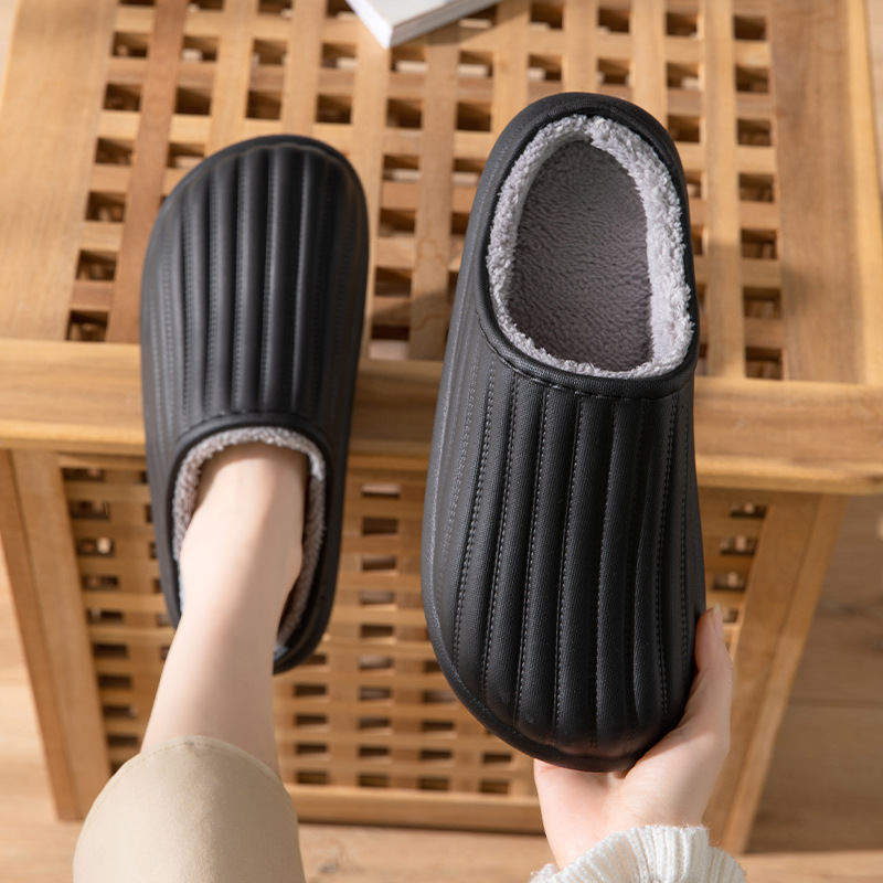 Cotton Slippers Waterproof Outdoor Women's Indoor Men's Step-on Autumn and Winter Home Non-Slip Warm Household Wholesale Cotton-Padded Shoes