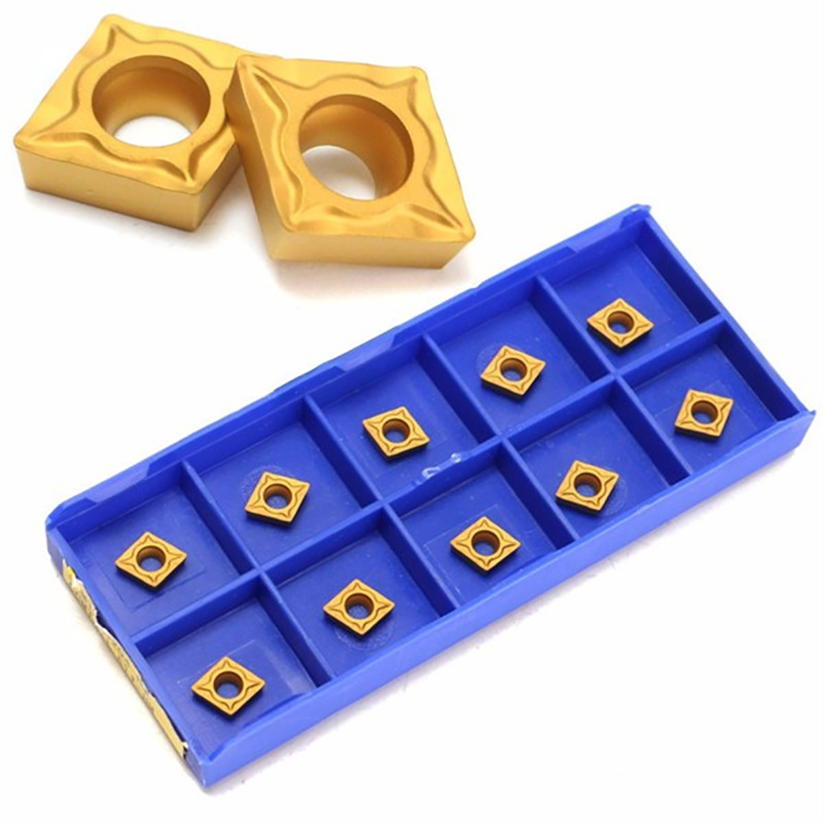 10片ccmt060204-hm ybc251数控刀片 金色涂层