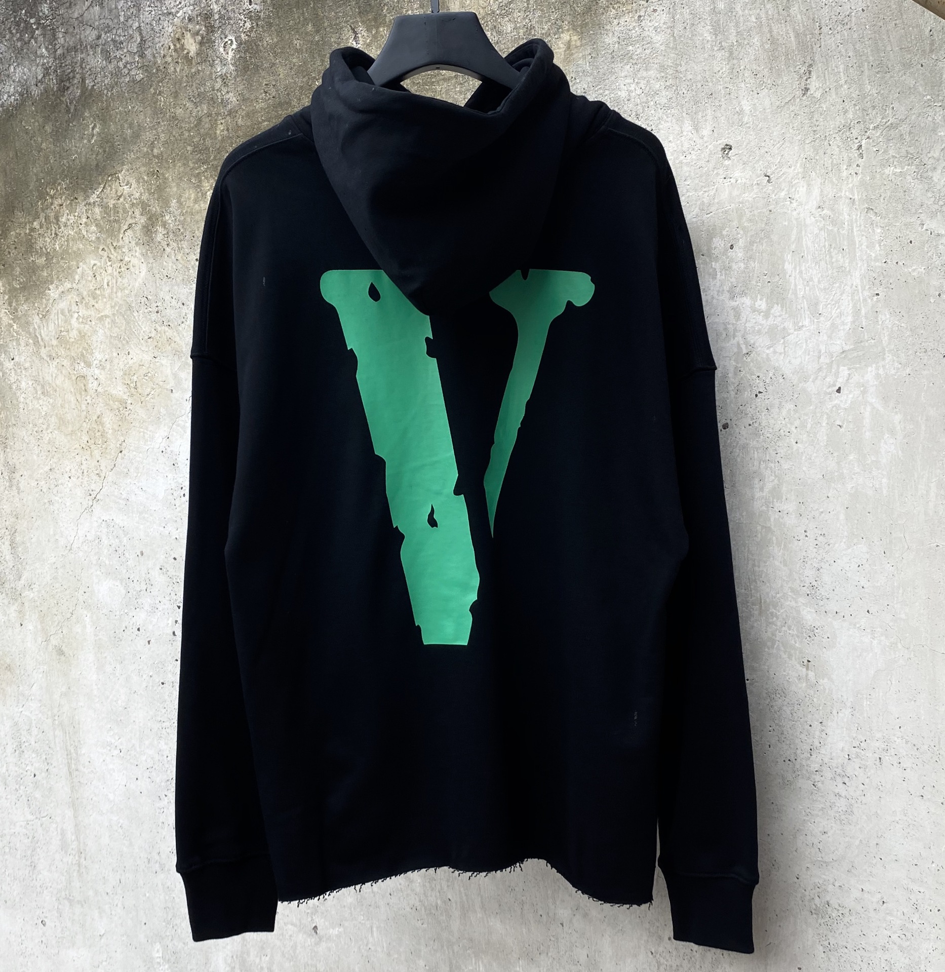 vlone staple hoodie 经典黑绿 大v限定连帽衫宽松连帽卫衣秋冬款