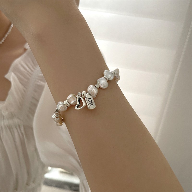 Crystal Transparent Bead Bracelet Clear Cold Wind Special-Interest Design Xiaohongshu Same Style All-Matching Girlish Summer 2022 New
