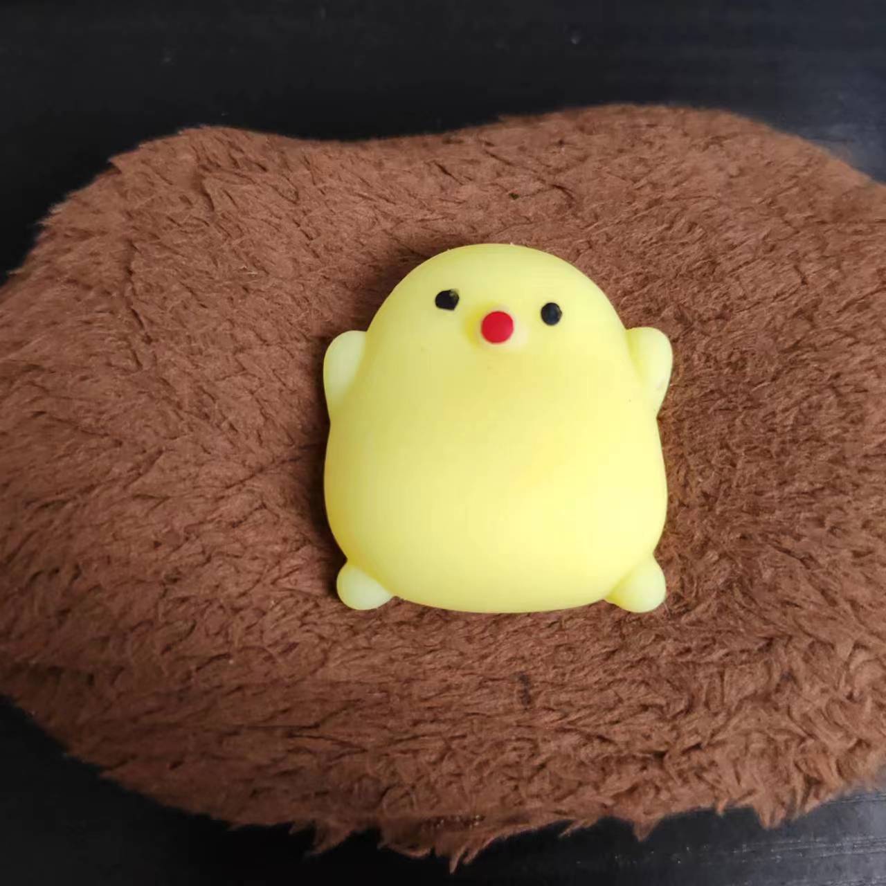 Xiaohongshu Same Style Simple Cute Animal Flat Yellow Chicken Lying Chicken Children's Stress Relief Toy Squeezing Toy