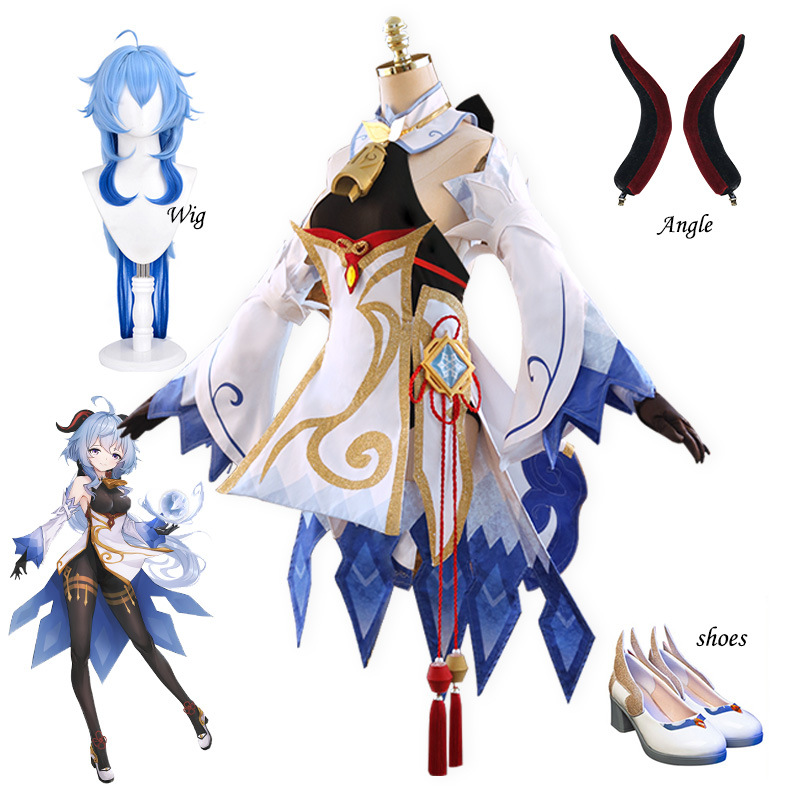 原神cos服甘雨cos游戏套装cosplay服装女甘雨连体袜全套衣服现货