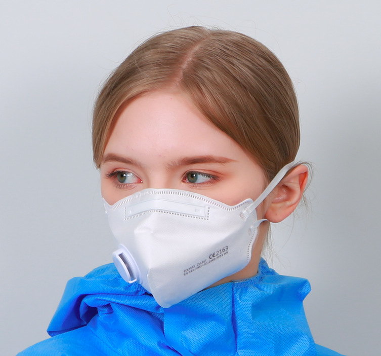 厂家批发ffp3五层防护折叠口罩双白名单企业ce认证华东厂家