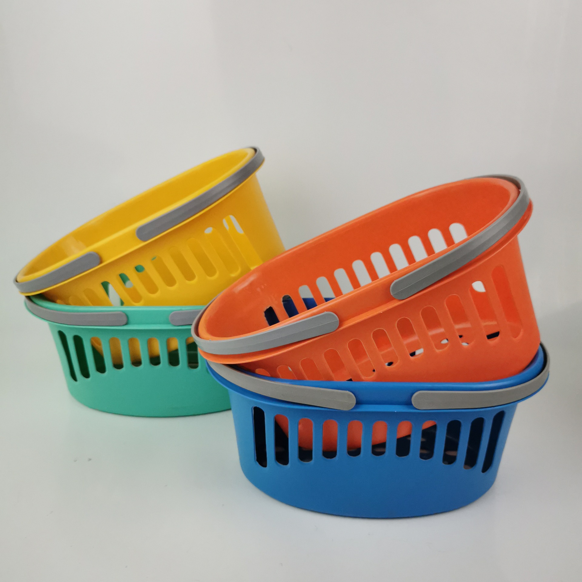 塑料手提沥水篮洗澡篮浴室浴筐收纳篮卫生间洗漱篮杂物收纳筐篮子