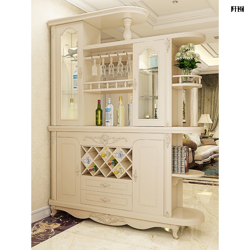 入户玄关柜客厅隔断屏风欧式酒柜轻奢进门间厅柜简约双面一体鞋柜