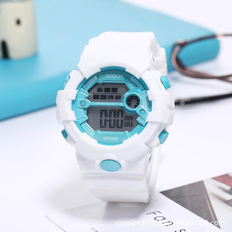 Manufacturer Adult Student Children's New Korean-Style Multi-Functional Waterproof Luminous Alarm Clock Electronic Watch 591