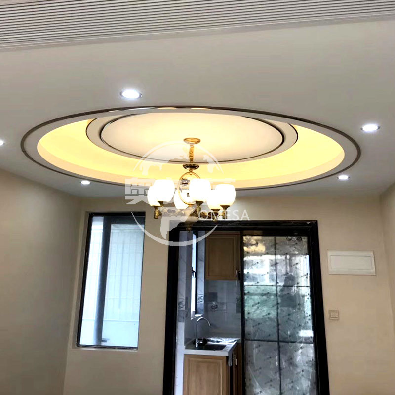 金属型客厅收边条装饰条造型面弧形不锈钢吊顶包边顶线条槽圆形