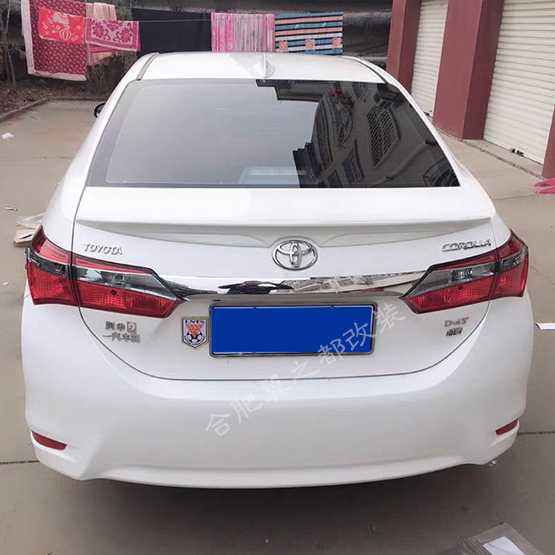 适用14-18款丰田卡罗拉尾翼加宽版免打孔压尾翼汽车改装外饰配件