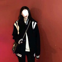 slp棒球服女权志龙同款夹克ins情侣休闲宽松春秋拼接外套男潮